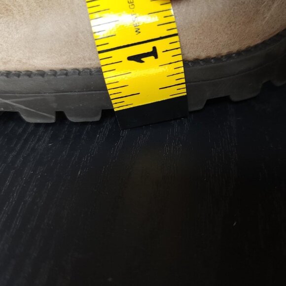 Retro Square Toe Boots Taupe Leather Gianni Bini - Picture 7 of 8